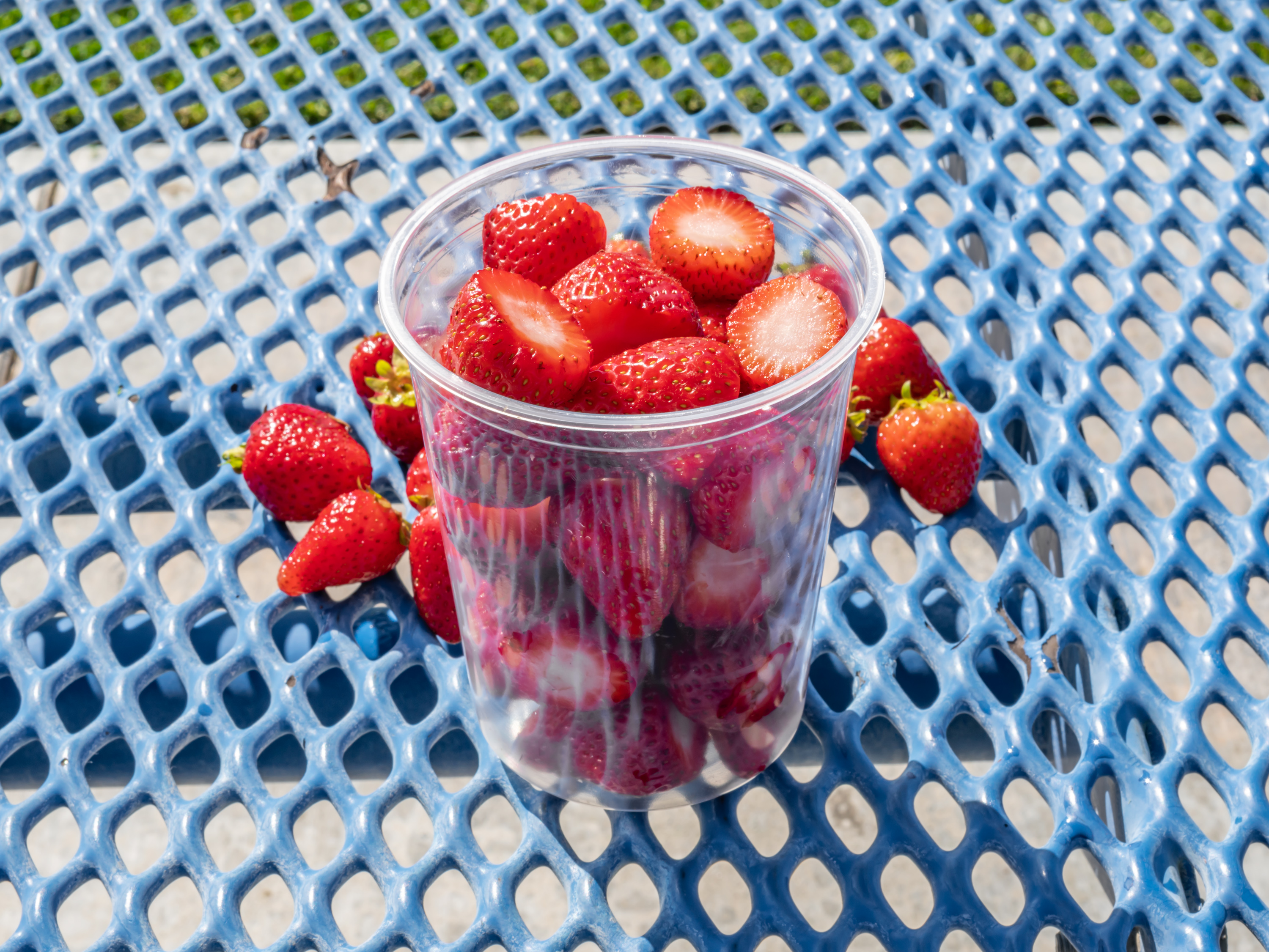 Order Strawberry fruit bowl food online from Los Elote Men store, Riverside on bringmethat.com