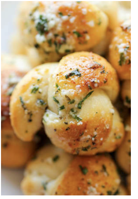 Order Garlic Knots (3) food online from Pizzaroni store, Albany on bringmethat.com