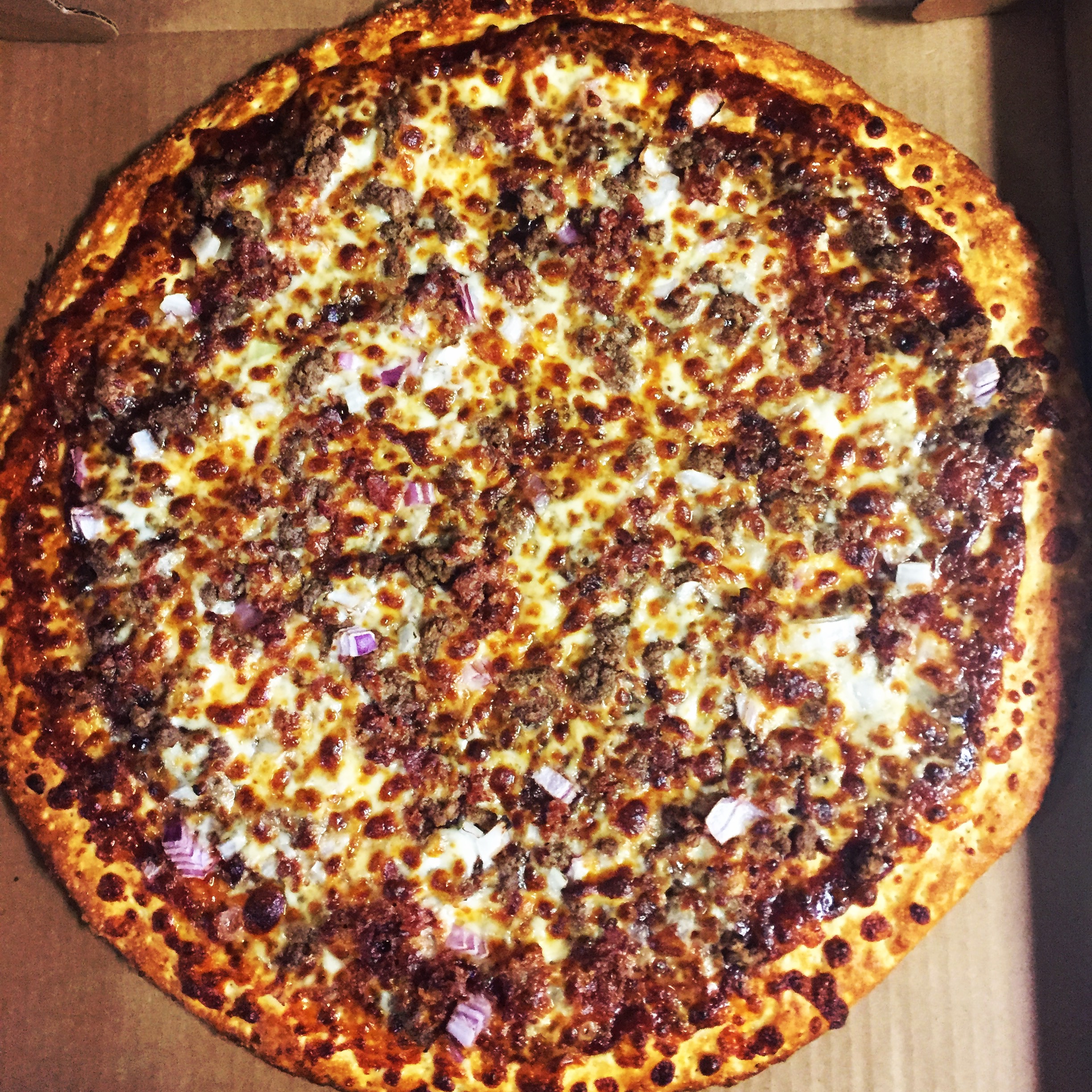 Order Bacon Cheeseburger Gourmet Pizza food online from Ronzio Pizza & Subs store, Warwick on bringmethat.com