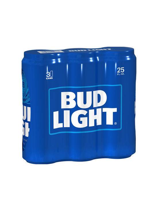 Order Bud Light 25 OZ 3 Pack (4.2 % ABV) food online from Chevron Extramile store, Anaheim on bringmethat.com