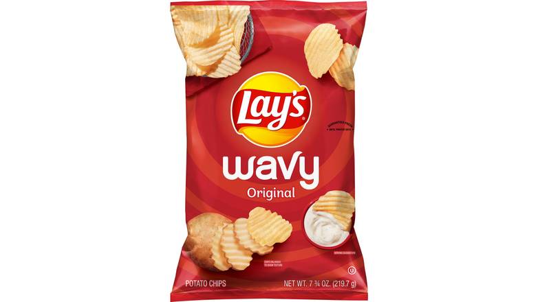 Order Lay'S Wavy Potato Chips, Original Flavor food online from Aldan Sunoco store, Aldan on bringmethat.com
