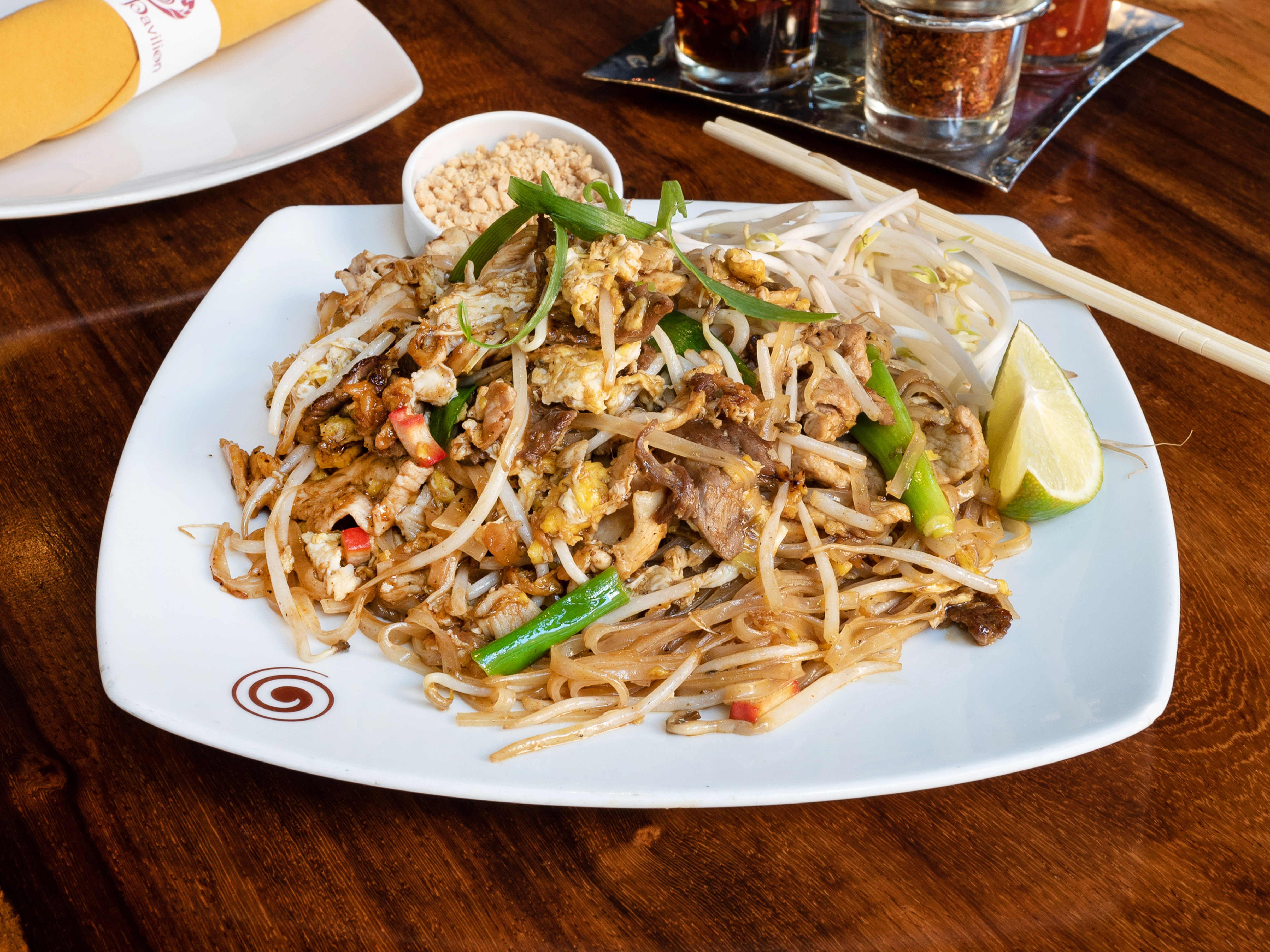 Order 16. Pad Thai food online from Thai Pavilion National store, Oxon Hill on bringmethat.com