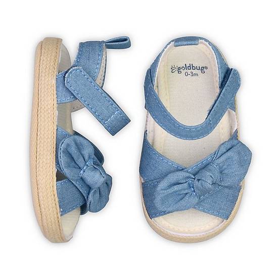 Order goldbug™ Size 6-9M Bow Espadrille in Chambray food online from Bed Bath & Beyond store, Lancaster on bringmethat.com