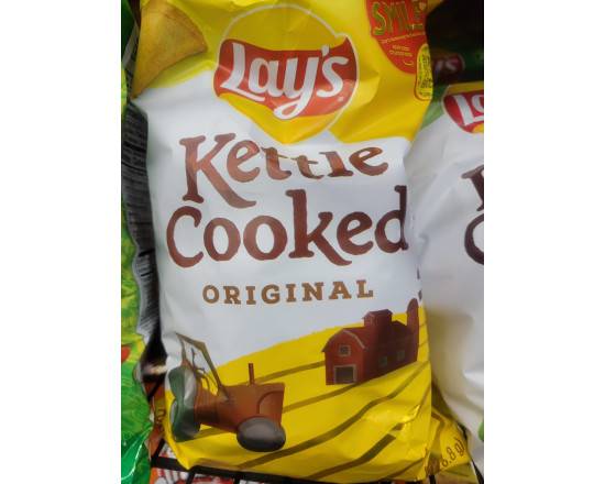 Order LAYS KETTLE COOKED ORIGINAL (LARGE) food online from Hub Market & Deli store, San Diego on bringmethat.com