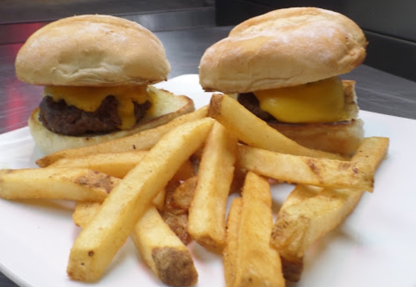 Order Kids Mini Burgers with Fries food online from Salerno Pizzeria & R.Bar store, Western Springs on bringmethat.com