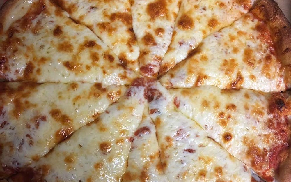 Order Cheese Pizza - Large 14'' (10 Slices) food online from Golden Pizza store, San Bernardino on bringmethat.com