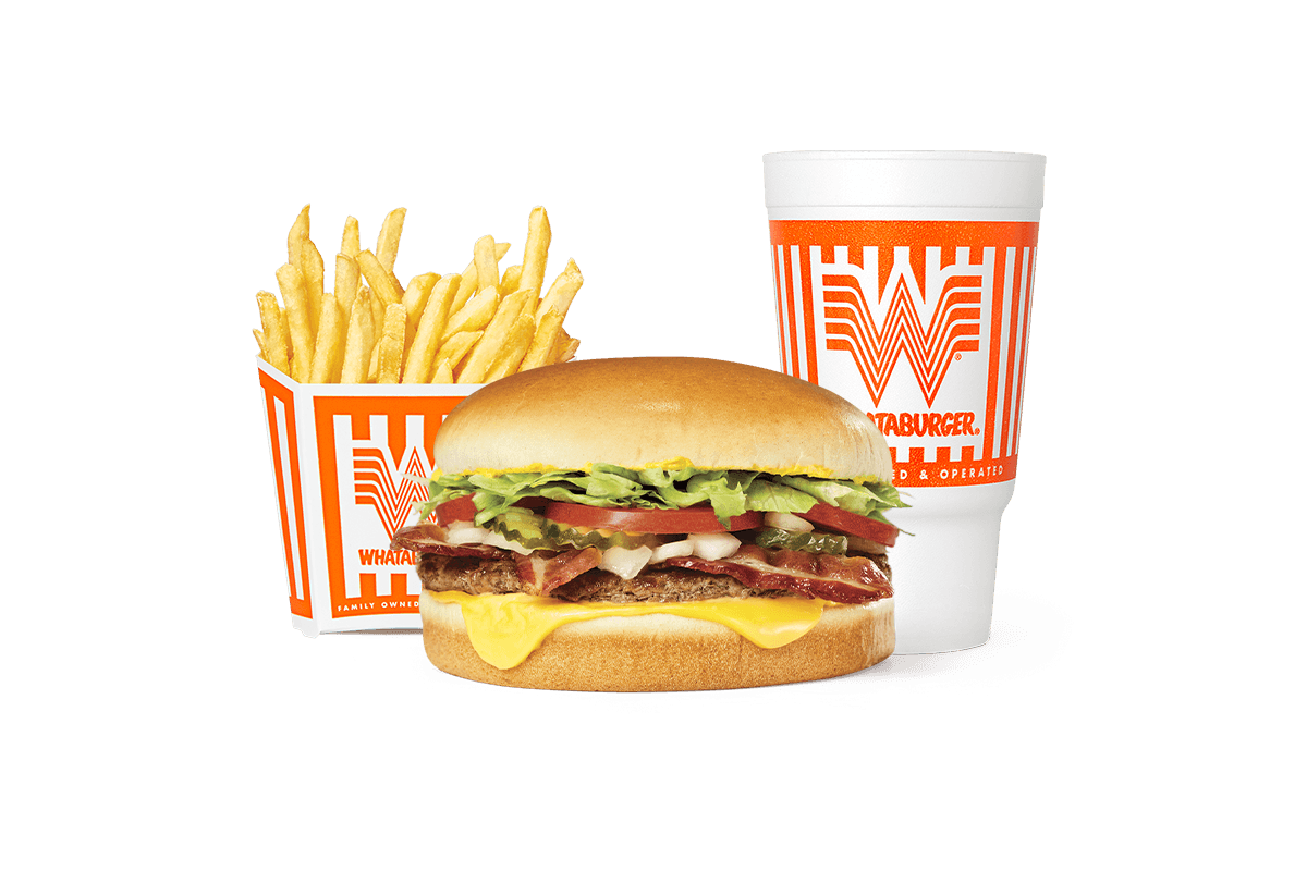 Order #5 Bacon & Cheese Whataburger® Whatameal® food online from Whataburger store, Houston on bringmethat.com