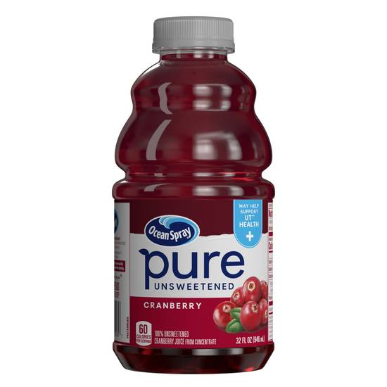 Order Ocean Spray Pure Unsweetened Cranberry Juice, 32 OZ food online from Cvs store, SARATOGA on bringmethat.com