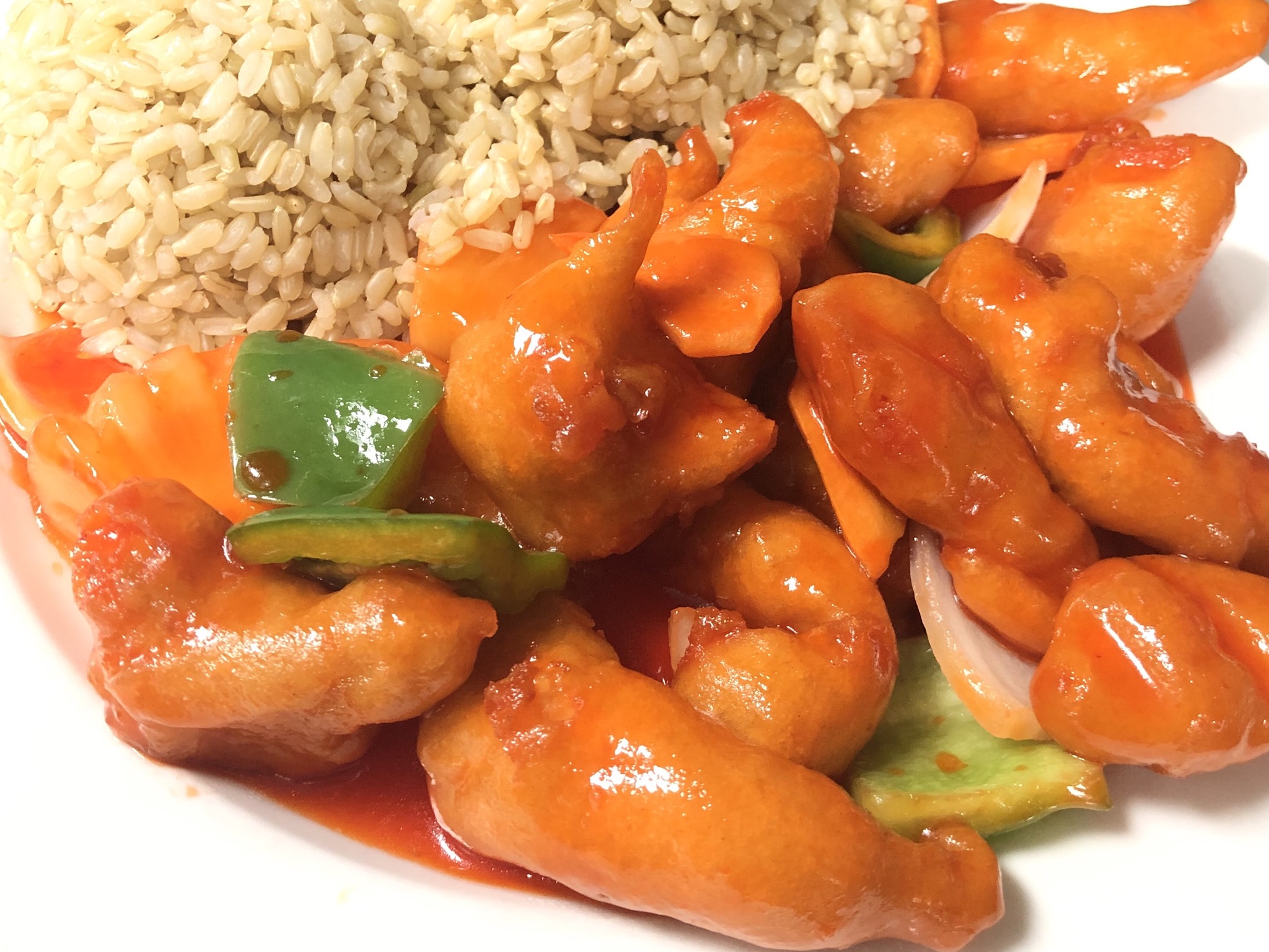 Order Sweet and Sour Chicken food online from Redbowl Asian Bistro store, Clemson on bringmethat.com