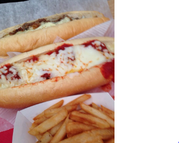 Order Meatballs Parmesan Sandwich food online from Youz Guyz South Philly Cheesesteaks store, Universal City on bringmethat.com
