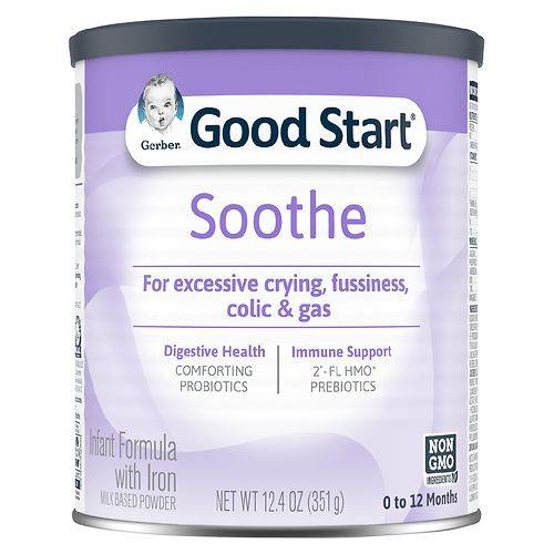 Order Gerber Good Start Soothe Milk Based Infant Formula with Iron Powder - 12.4 oz food online from Walgreens store, Ann Arbor on bringmethat.com