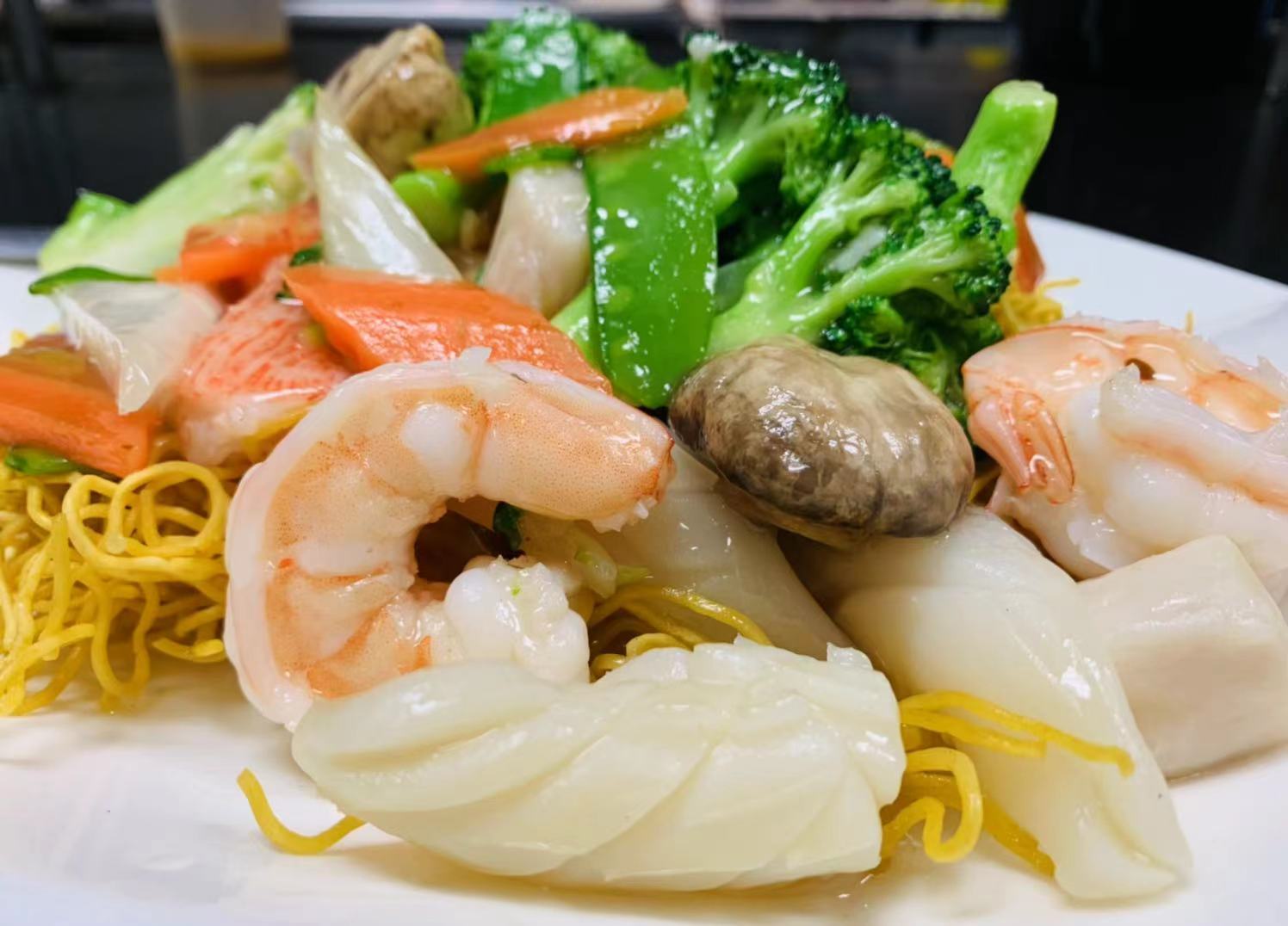 Order Seafood Pan-Fried Noodle food online from Shoyu store, Saugus on bringmethat.com
