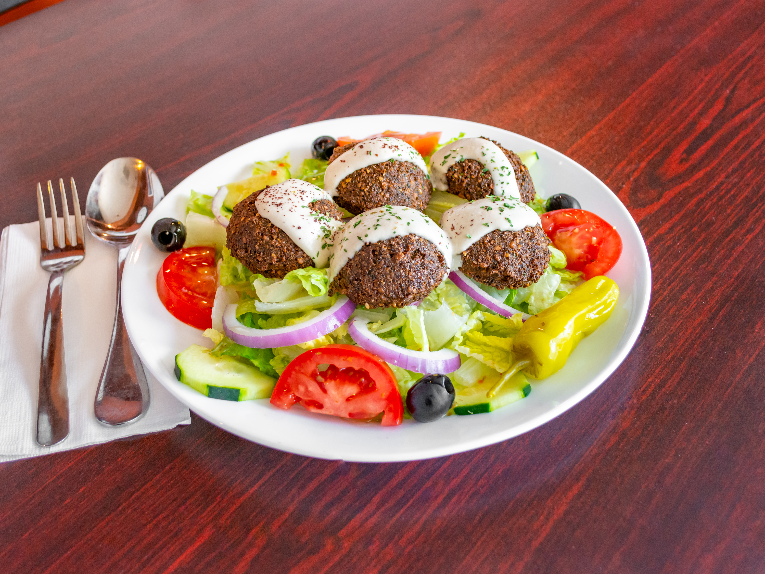 Order Falafel Salad food online from Mediterranean Grill store, Bellevue on bringmethat.com