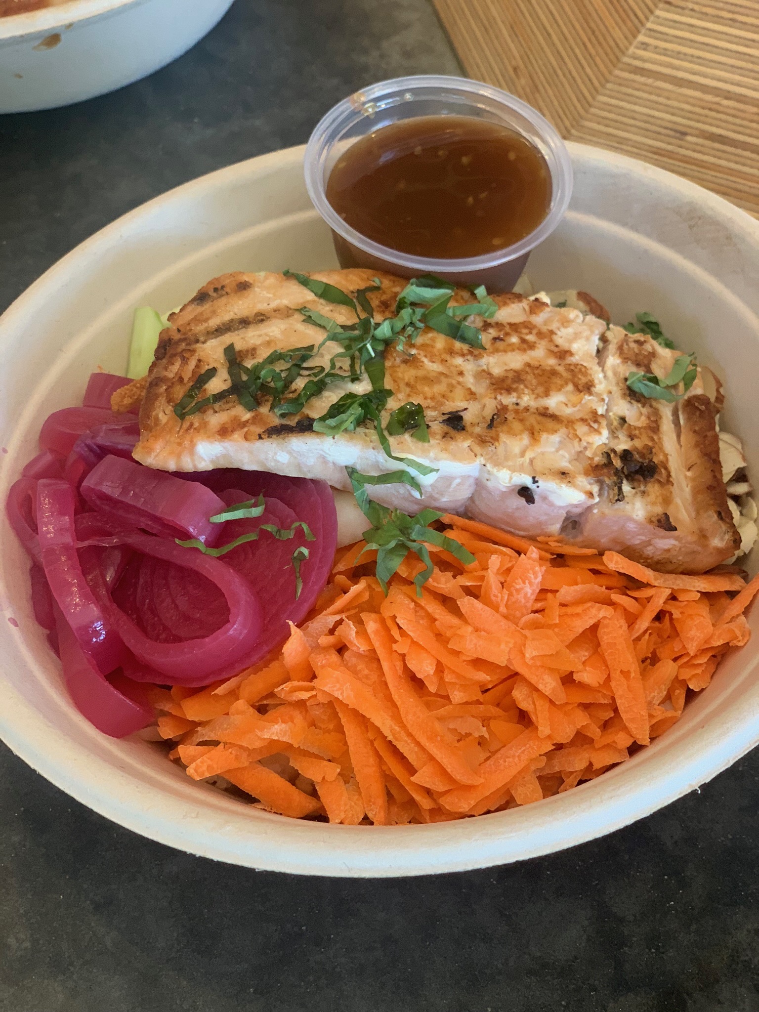 Order Salmon Bowl food online from Salads 24/7 store, Beverly Hills on bringmethat.com
