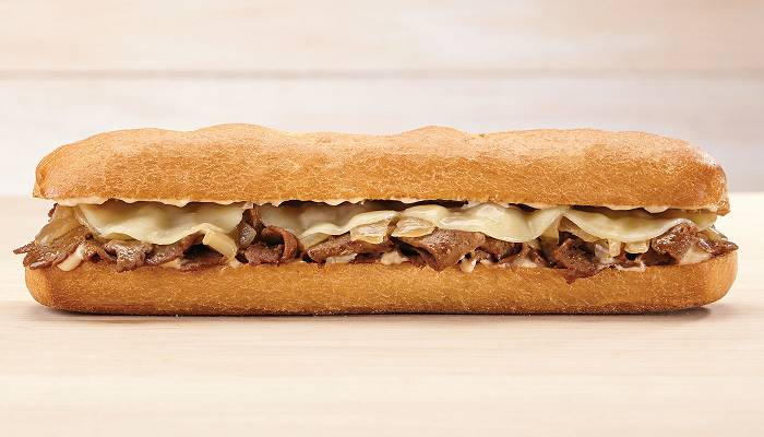 Order 12" Philly Cheesesteak (840cal) food online from QuickChek store, Lawrenceville on bringmethat.com