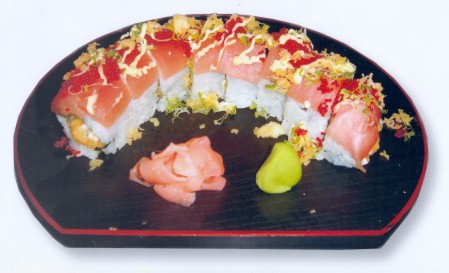 Order 8 Piece Red Dragon Roll food online from Oasis International Cuisine store, Morrow on bringmethat.com