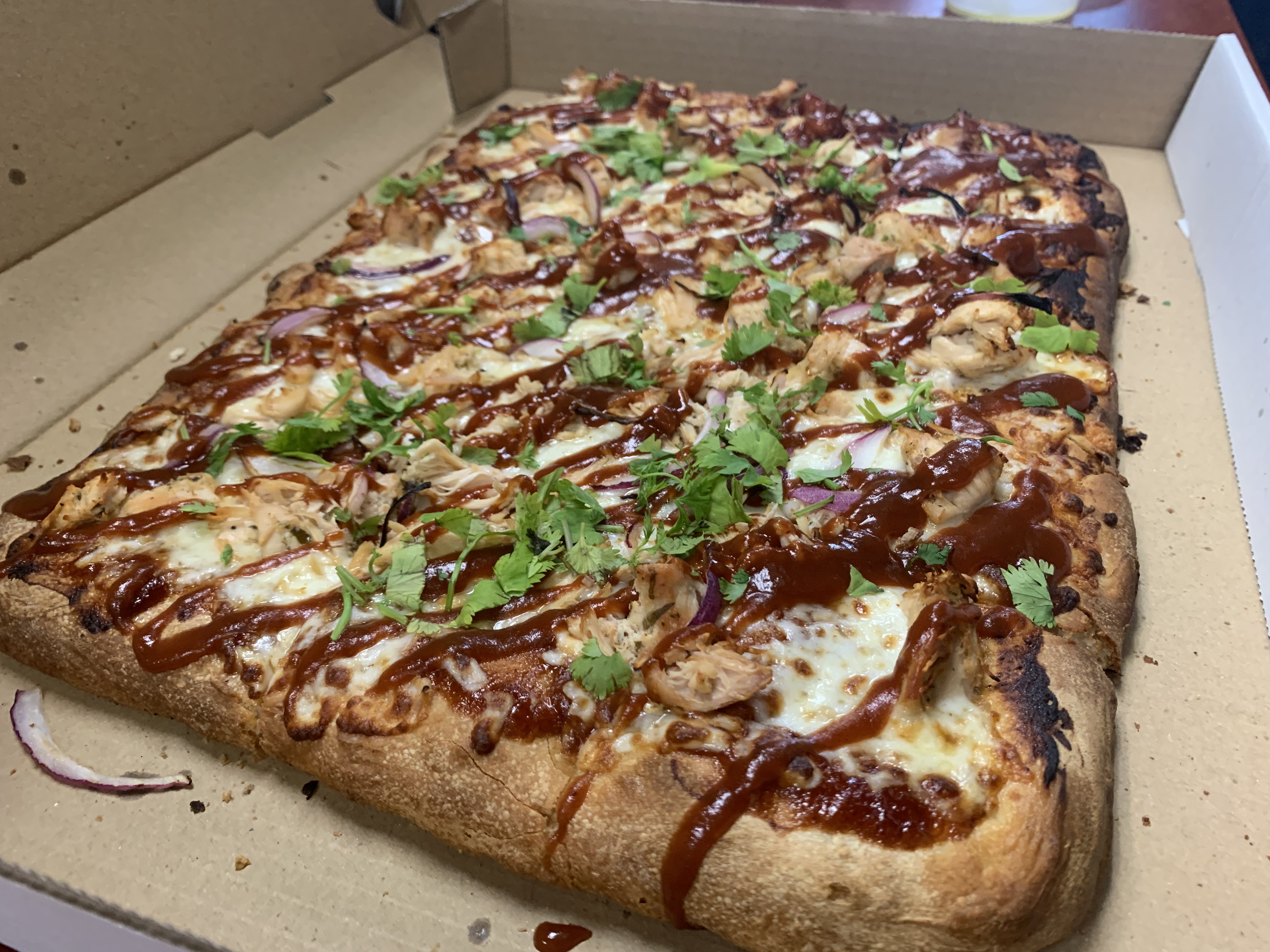 Order BBQ Chicken Pizza  food online from Riera Place store, Redondo Beach on bringmethat.com