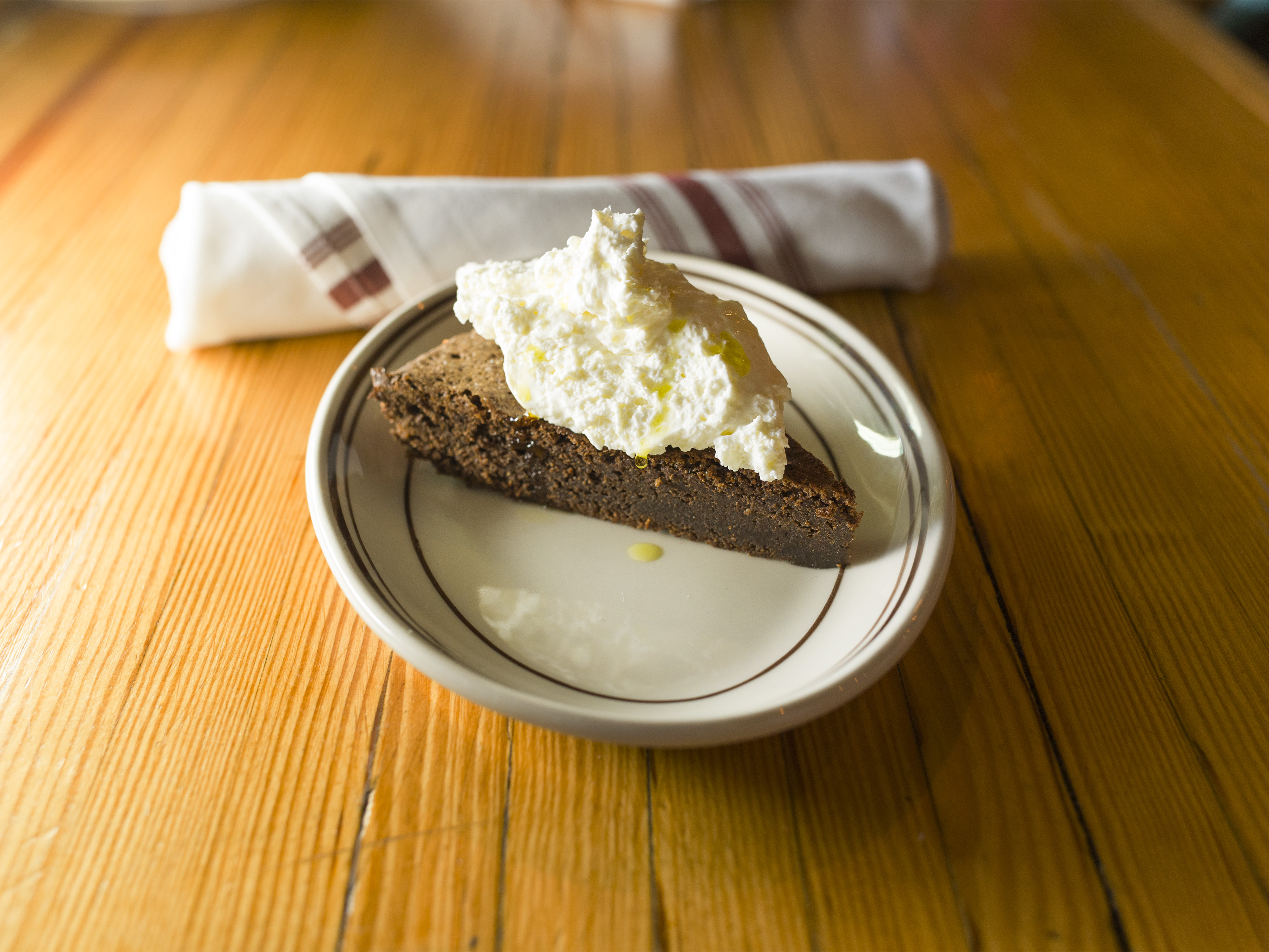 Order Chocolate Olive Oil Cake food online from Pizza Moto store, Brooklyn on bringmethat.com