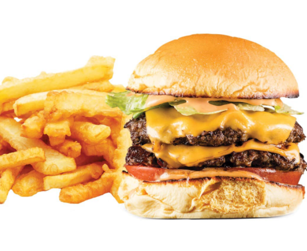 Order 8 oz. Double Cheeseburger food online from Rockets Cafe store, Toledo on bringmethat.com