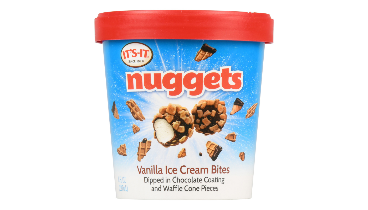 Order It's-It Nuggets Vanilla Ice Cream Bites 8 oz Container food online from Village Commons Liquor store, Camarillo on bringmethat.com