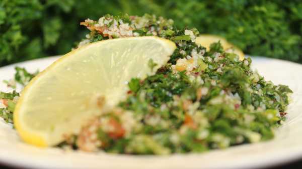 Order Tabbouleh Salad food online from Yaffa Grill store, Miamisburg on bringmethat.com