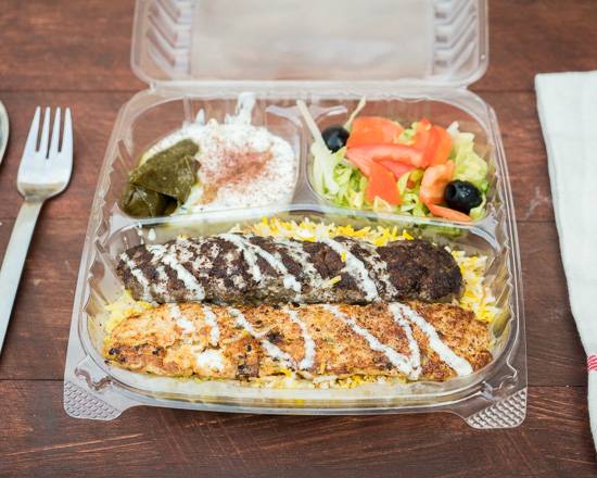 Order 16. Combo Kabab Plate food online from Shawarma Express store, Oregon City on bringmethat.com