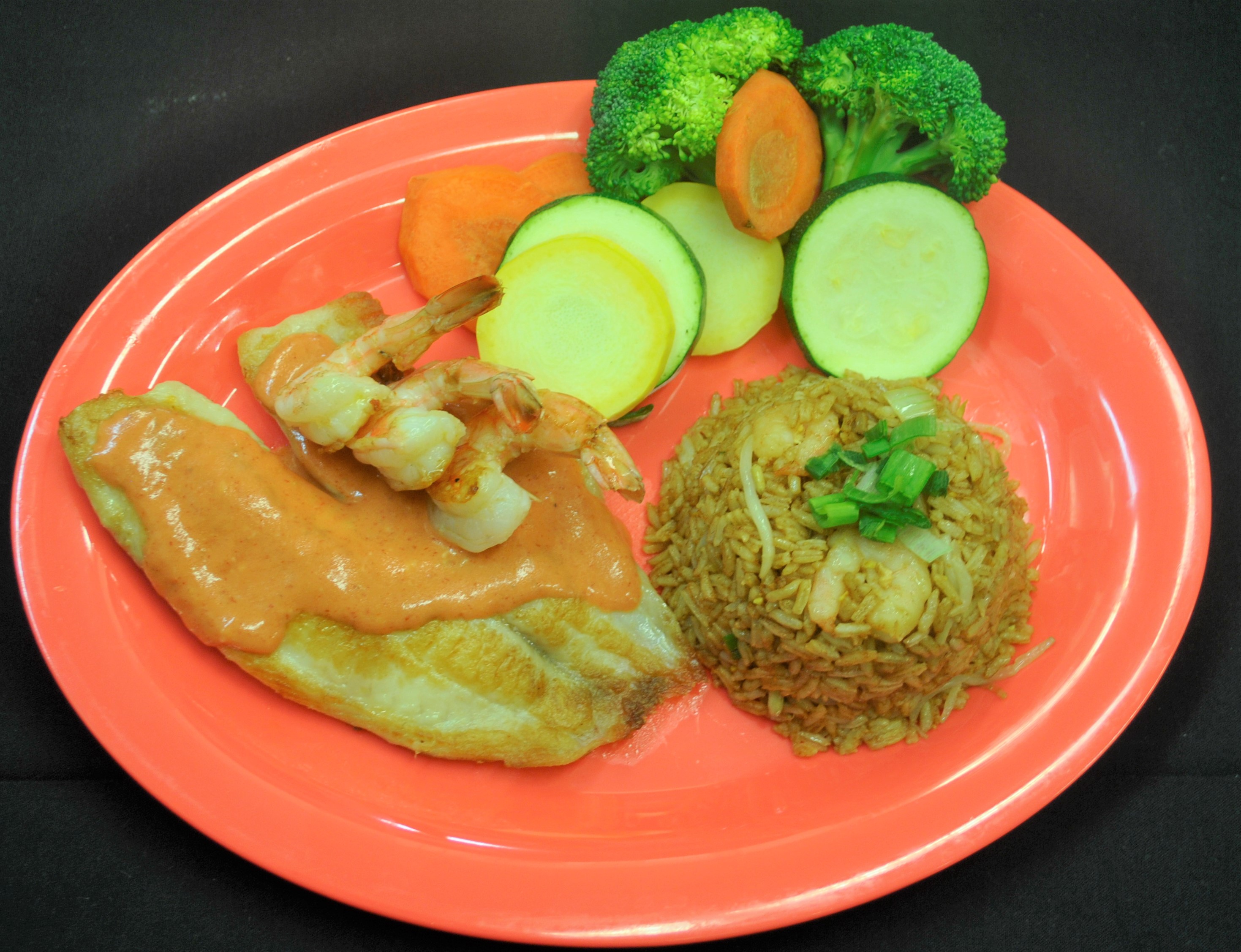 Order New Orleans Tilapia with Shrimp food online from Usa Seafood Grill And Bar #2 store, Houston on bringmethat.com
