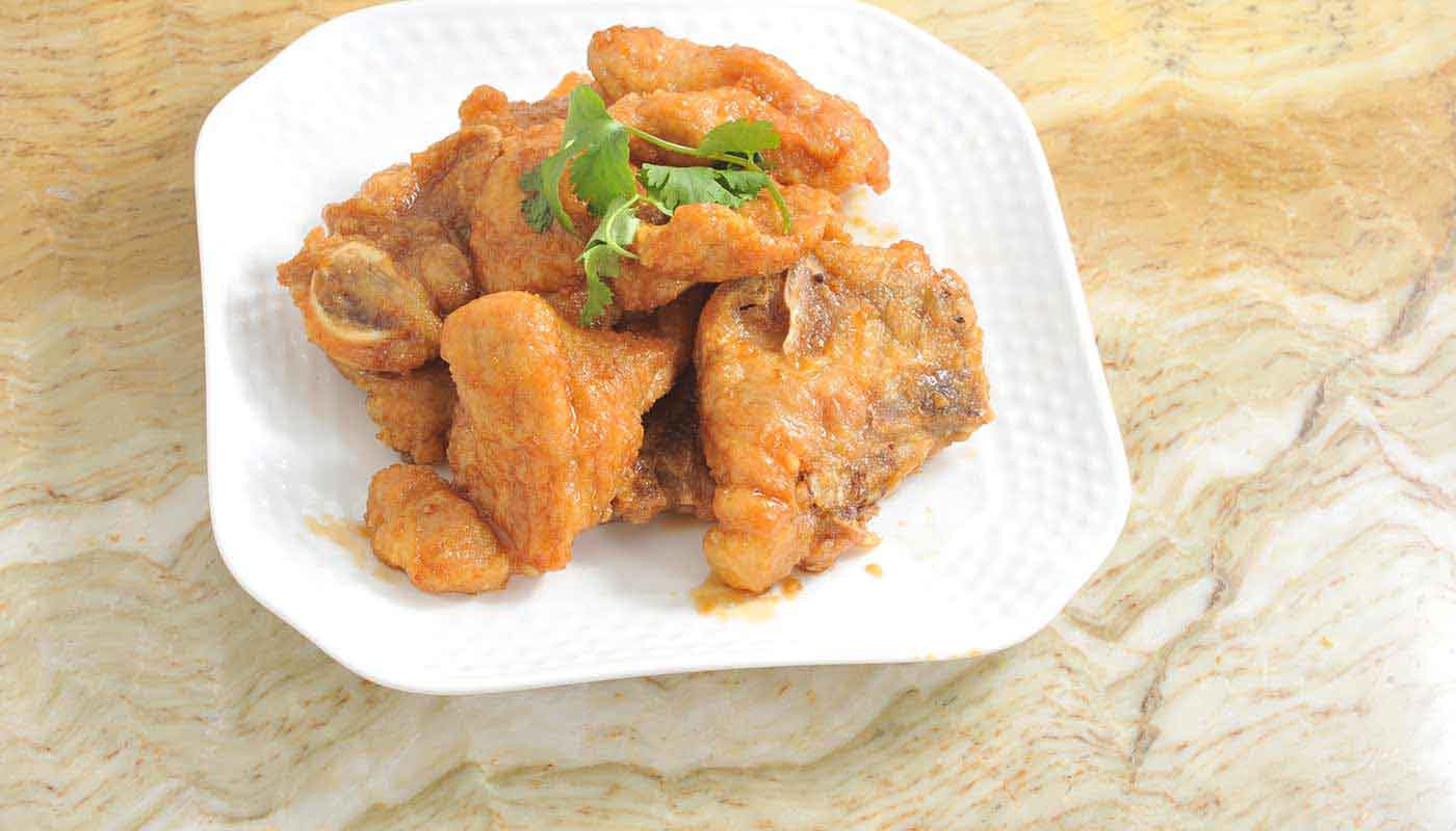 Order G34. Deep Fried Pork Chop in Honey Sauce (蜜汁骨) food online from Happy Harbor Cuisine store, Alhambra on bringmethat.com