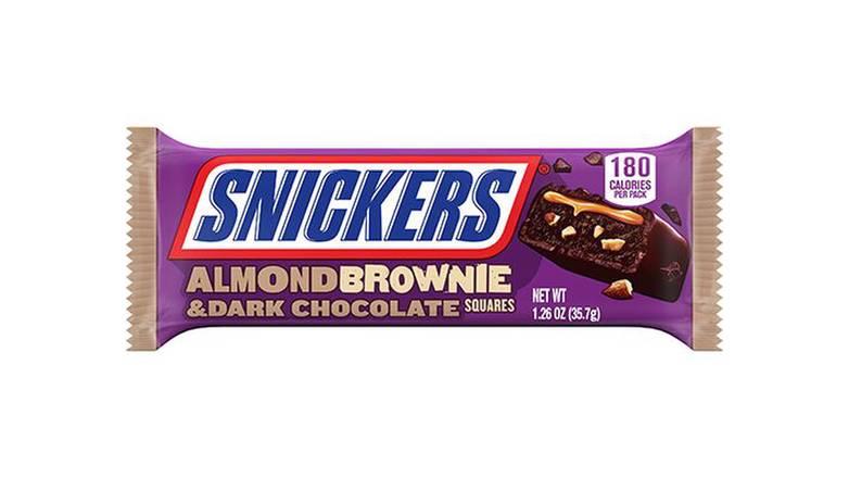 Order Snickers Almond Browine & Dark Chocolate food online from Red Roof Market store, Lafollette on bringmethat.com
