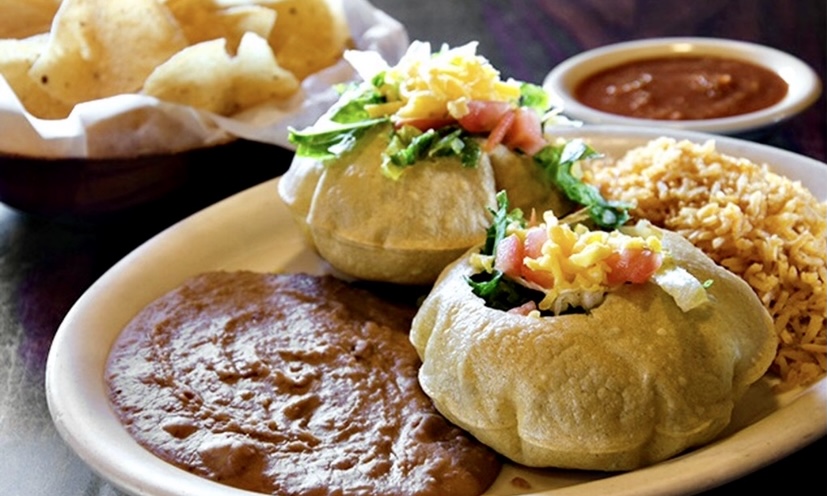 Order Puffed Taco Dinner food online from Ojeda's store, Dallas on bringmethat.com