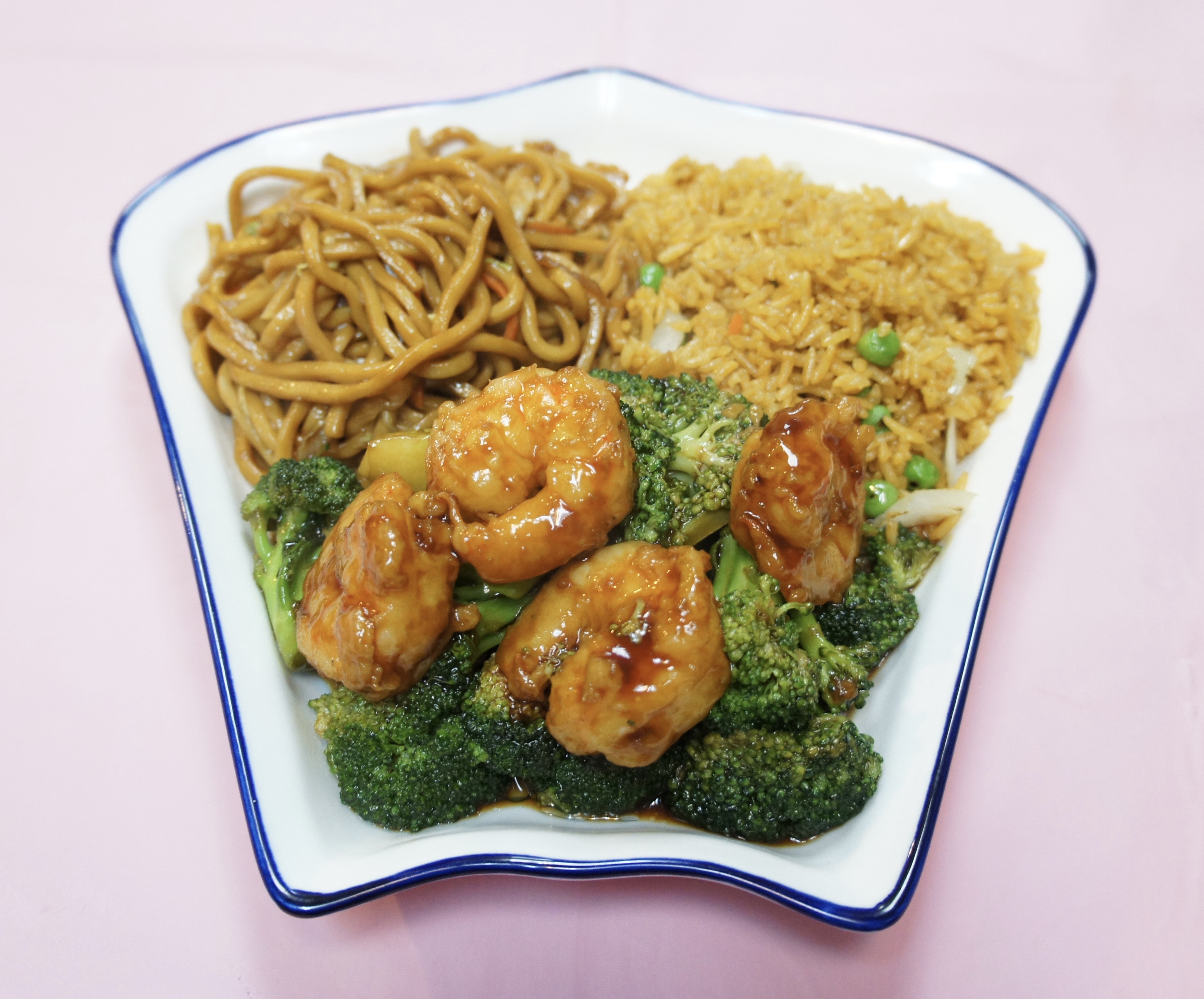 Order Shrimp and Broccoli with Lo Mein and Fried Rice food online from Zhengs China Express store, Randallstown on bringmethat.com