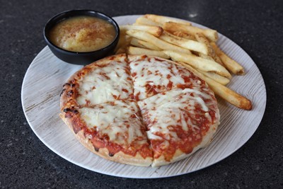 Order Kid's Cheese Pizza food online from Tumbleweed Southwest Grill store, Wooster on bringmethat.com