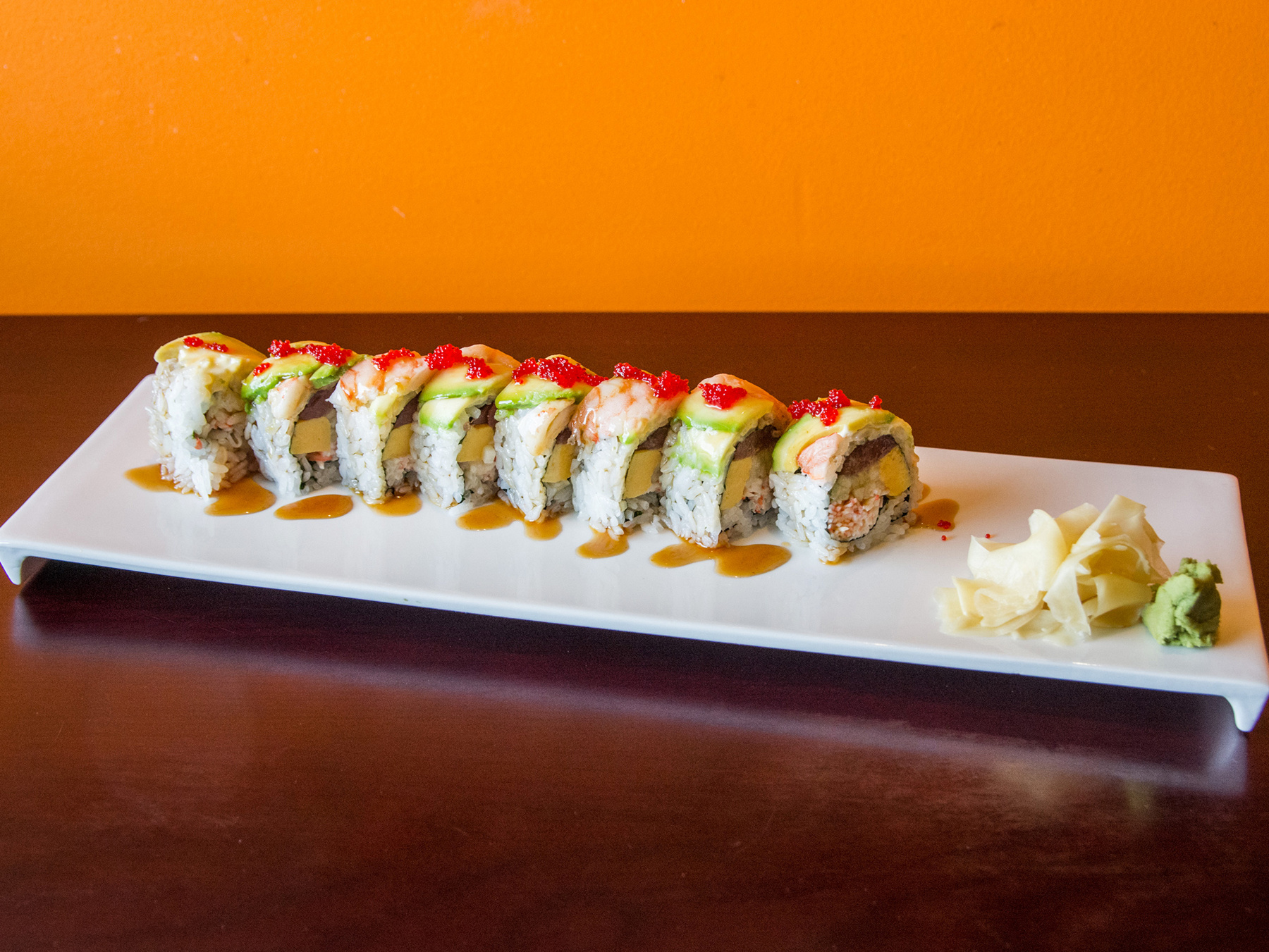Order 14. Butterfly Specialty Roll food online from Fuji Yama Sushi Bar store, Reisterstown on bringmethat.com