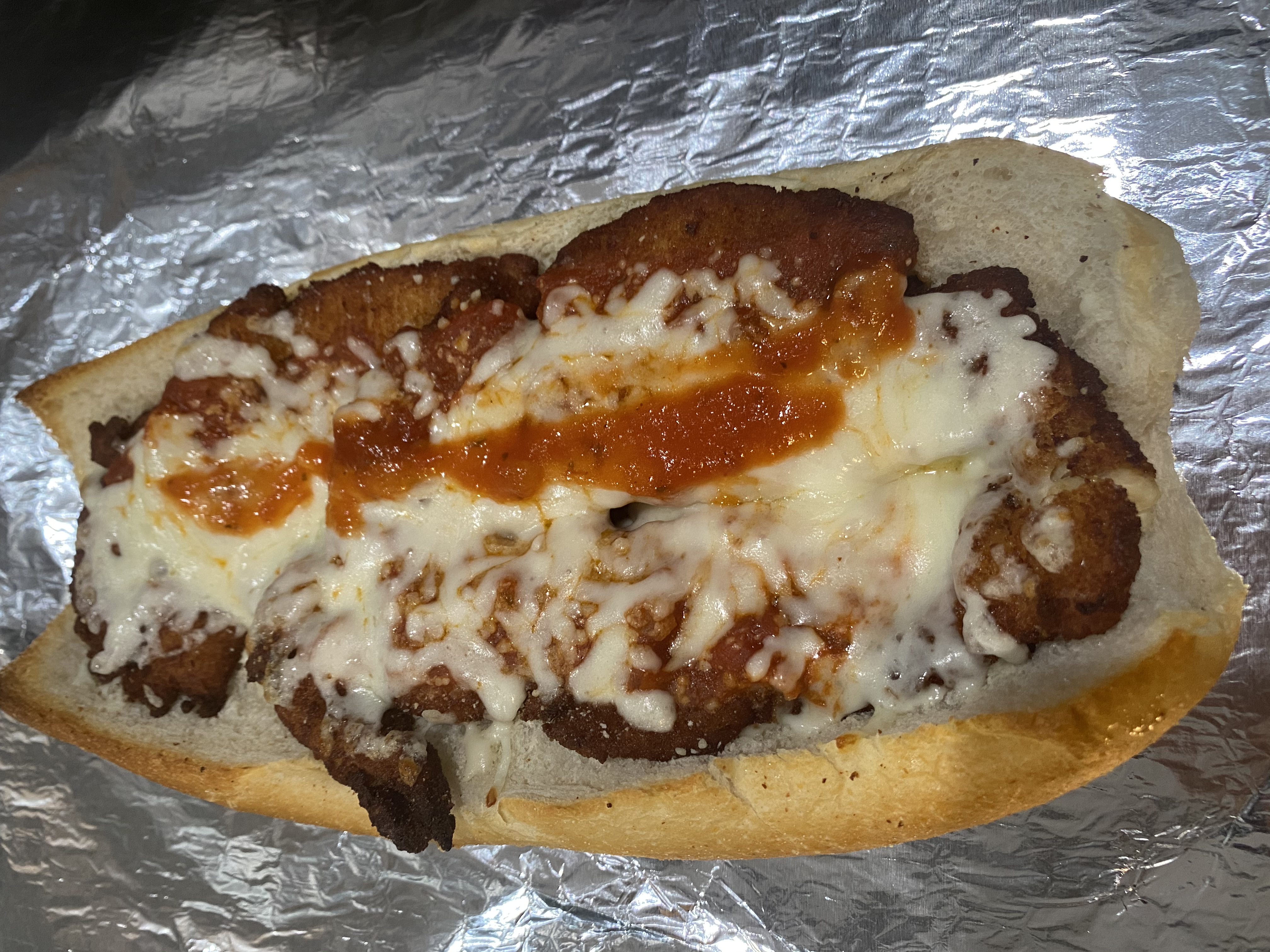 Order Homemade Chicken Parmigiana Sandwich food online from Pepperoni store, Oaklyn on bringmethat.com