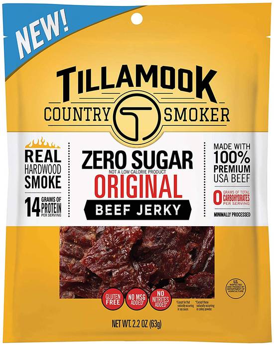 Order Tillamook Zero Sugar Beef Jerky, Original, 2.2 OZ food online from Cvs store, WEST COVINA on bringmethat.com