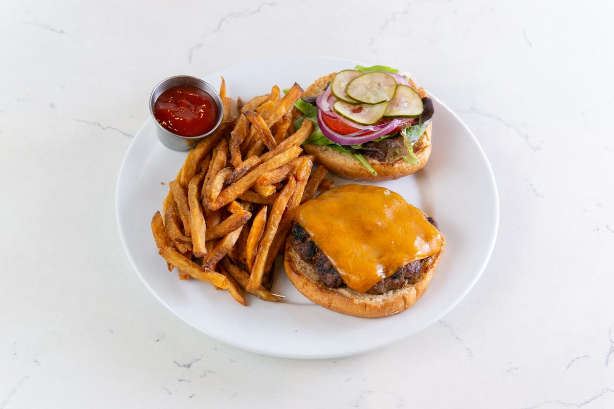 Order THE (A) BURGER food online from Bellagreen store, Houston on bringmethat.com
