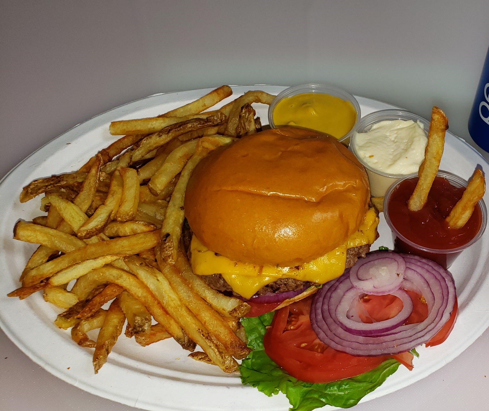 Order 1/3 lb. Cheeseburger food online from Gyro Eats store, Chicago on bringmethat.com