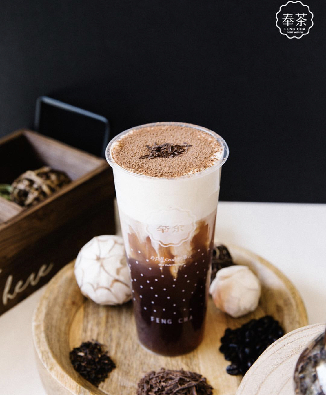Order #9 Black Tea with Tiramisu Milk Foam food online from Feng Cha store, Minneapolis on bringmethat.com