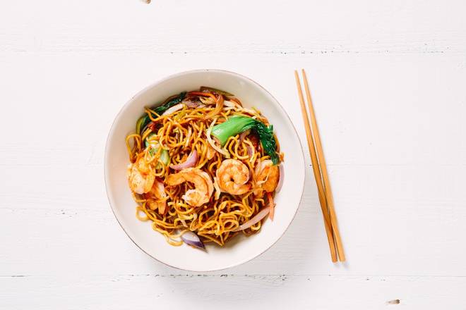 Order Shrimp Lo Mein (Dinner Combination) food online from Jen's Chinese Food & Catering store, Seaford on bringmethat.com