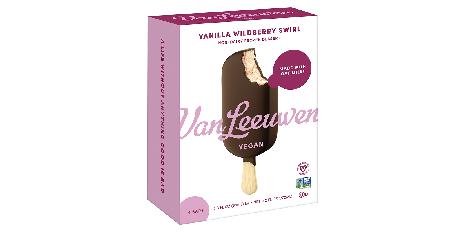 Order Vegan Vanilla Wildberry Swirl Bars food online from Van Leeuwen Ice Cream store, Houston on bringmethat.com