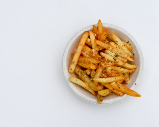 Order Garlic Fries food online from The Burger Co store, Fremont on bringmethat.com