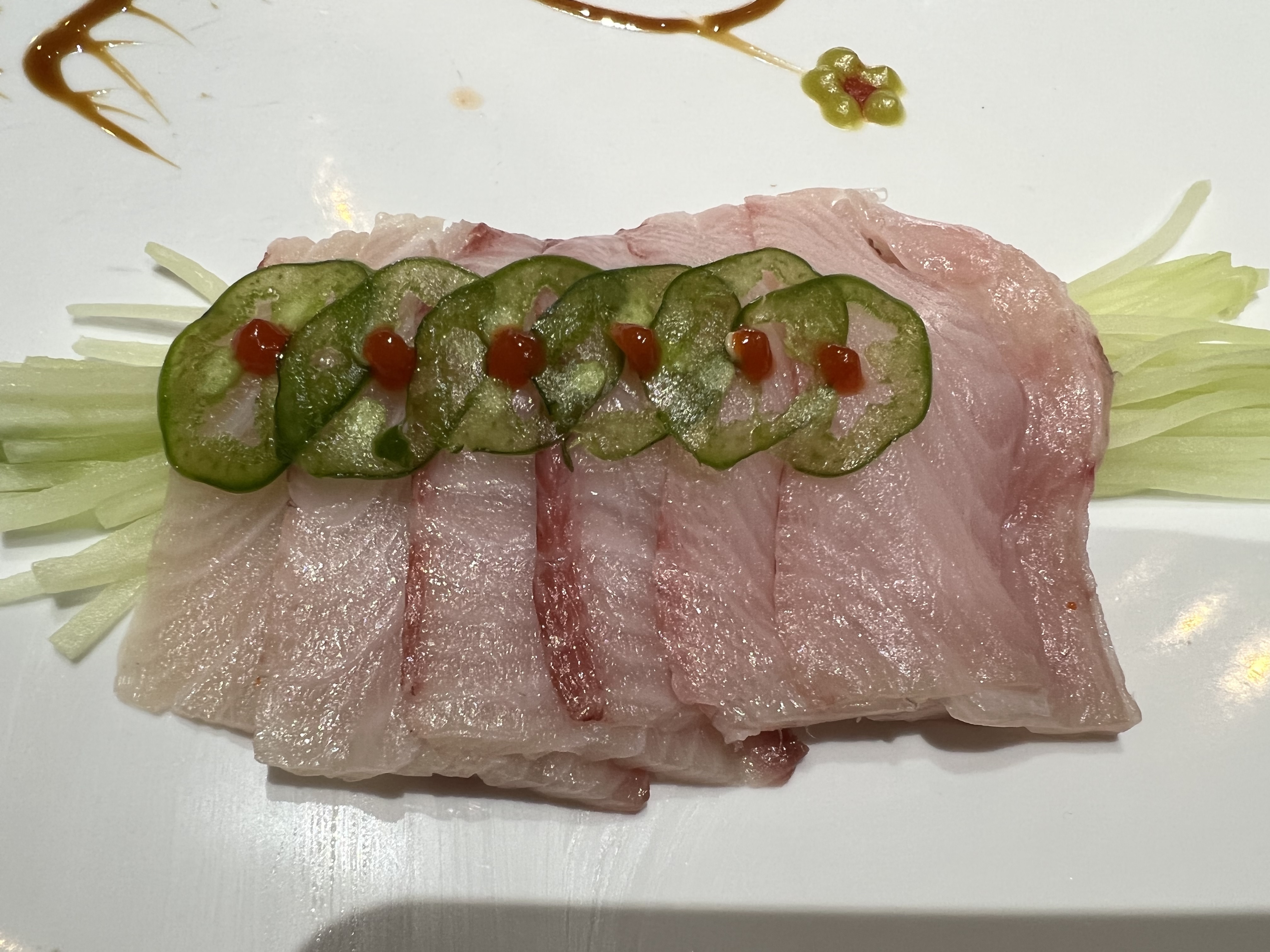 Order A12. Yellowtail Jalapeno food online from Soho Sushi store, Grand Rapids on bringmethat.com