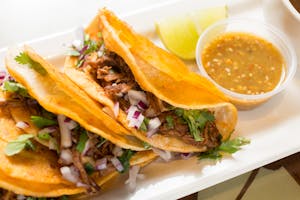 Order Tacos de Barbacoa de Res food online from El Vaquero store, Monroe on bringmethat.com