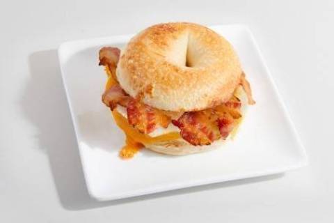 Order Egg, Cheese & Bacon Bagel food online from Sweetwaters Coffee & Tea Monroe North store, Grand Rapids on bringmethat.com