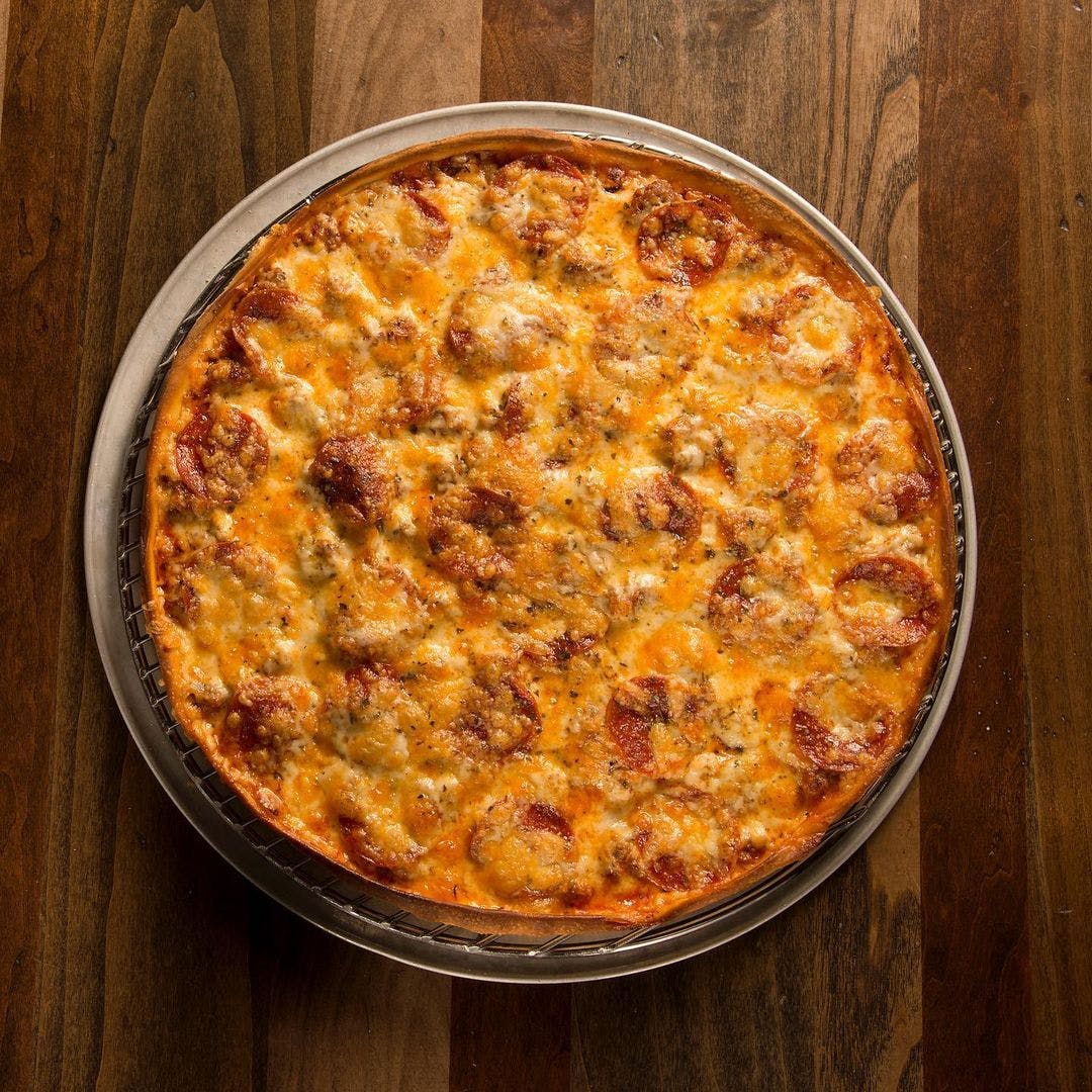 Order 6. Pepperoni Pizza - Lil 6" food online from Aurelio Pizza store, Fishers on bringmethat.com