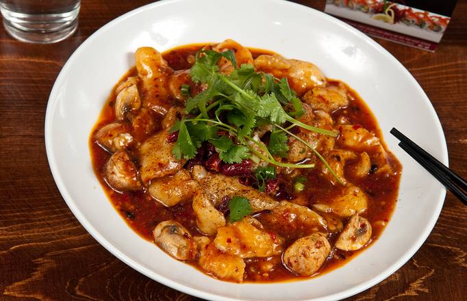 Order 501 Spicy Chili Fish 四川水煮鱼 food online from 8000 Miles store, Roselle on bringmethat.com