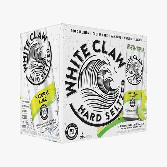 Order White Claw Natural Lime 6 pack | 5% abv food online from Pink Dot Venice/Sm store, Santa Monica on bringmethat.com