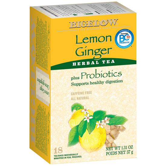 Order Bigelow Lemon Ginger Herbal Tea + Probiotics, 18 CT food online from Cvs store, WESTON on bringmethat.com