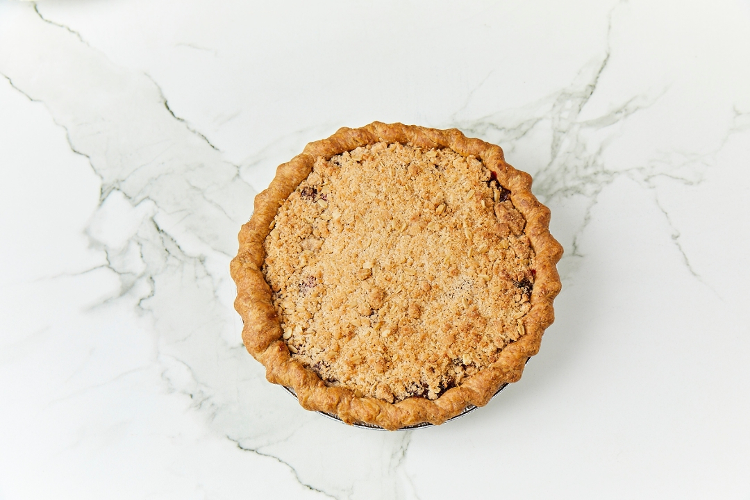 Order 9" Cherry Crumb Pie food online from Tiny Pies store, Austin on bringmethat.com