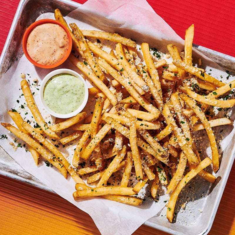 Order Garlic Parmesan Truffle Fries food online from Dave & Buster's store, Arcadia on bringmethat.com